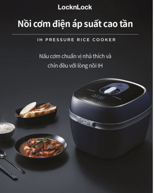 Nồi cơm điện cao tần áp suất 1.8L LocknLock EJR526GRY - Ảnh 3
