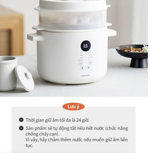 Nồi nấu chậm đa năng Multi-function Slow Cooker 2.5L Locknlock EJP164IVY - Ảnh 12