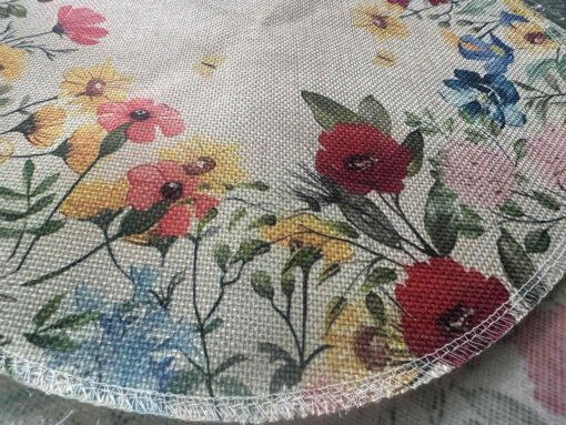 Bộ 6 tấm lót bàn ăn hình tròn 38cm hoạ tiết hoa Keva - Ảnh 9