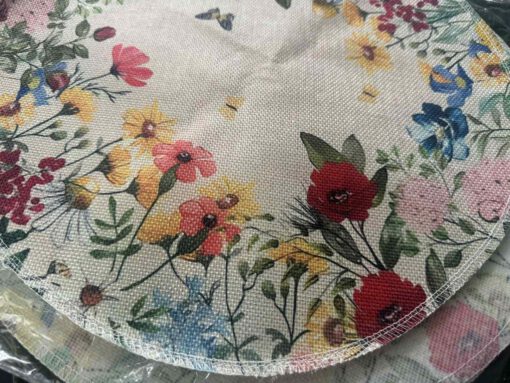 Bộ 6 tấm lót bàn ăn hình tròn 38cm hoạ tiết hoa Keva - Ảnh 6
