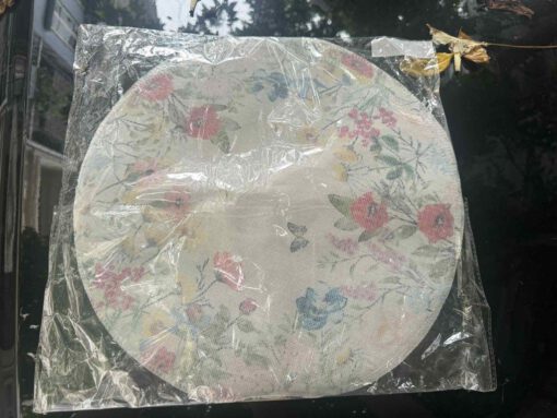 Bộ 6 tấm lót bàn ăn hình tròn 38cm hoạ tiết hoa Keva - Ảnh 5