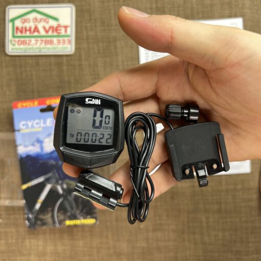 Đồng hồ đo tốc độ xe đạp Sunding SD-581A kM counter - Ảnh 4