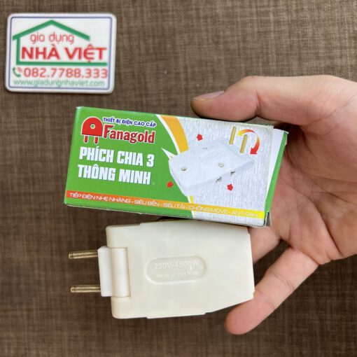 Phích cắm chia 3 thông minh Fanagold 1 ổ cắm chia 3 ổ cắm 2500w