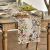 Tấm lót bàn ăn trung tâm 30x180cm hoạ tiết hoa Keva
