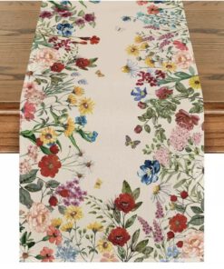 Alternative view of Tấm lót bàn ăn trung tâm 30x180cm hoạ tiết hoa Keva