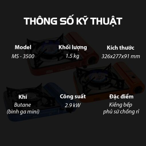 Bếp ga mini du lịch 2900W Maxsun MS-3500 - Ảnh 17