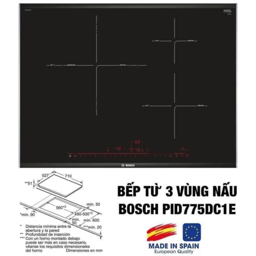 Bếp từ 3 vùng nấu Series 8 Bosch PID775DC1E