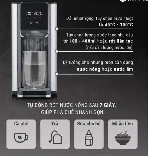 Bình đun nước 2600W 2.5 lít Turbo CASO HW 630 - Ảnh 16