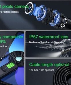 Alternative view of Camera nội soi WiFi Inskam W600 Anesok 2K ống kính kép 8mm chống nước IP67