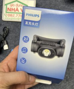 Đèn pin đội đầu PHILIPS SFL1851/93 Siêu sáng sạc USB cảm biến tiện lợi