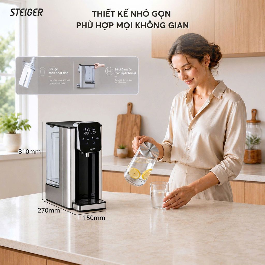 Bình thủy điện 2.7L Steiger STG270-H