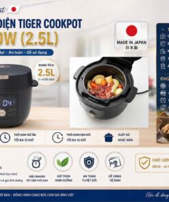 Nồi áp suất điện 2.5L TIGER COK-B40W - Made in Japan - Ảnh 2