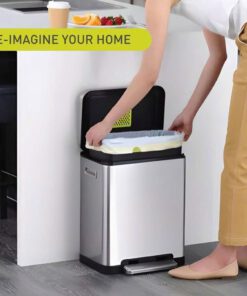 Thùng rác đạp chân 20L EKO X CUBE EK9368MT - Ảnh 4