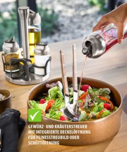 Bộ 5 món đựng gia vị dầu giấm bằng thuỷ tinh kèm đế xoay GEFU 33734 KIPPO - Ảnh 10