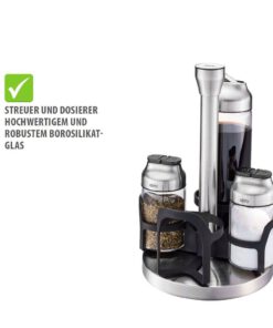 Bộ 5 món đựng gia vị dầu giấm bằng thuỷ tinh kèm đế xoay GEFU 33734 KIPPO - Ảnh 9
